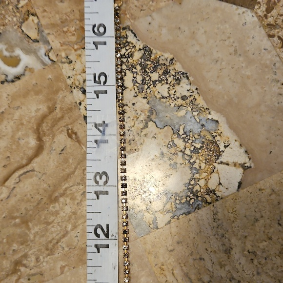 Clear Rhinestone Necklace Art Deco Style Prong Set Vintage Estate Bridal Formal - Picture 11 of 12